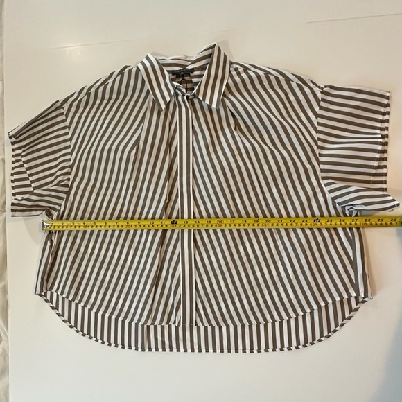 rag & bone Maura Striped High-low Cotton Poplin Button-up Shirt | XL | NWT - Picture 8 of 16